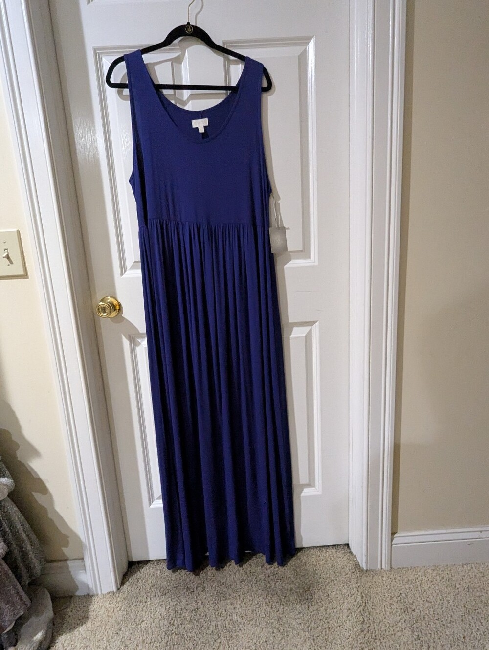NEW A Glow Women’s Sleeveless Maxi Maternity Dress - Deep Blue. Size XXL